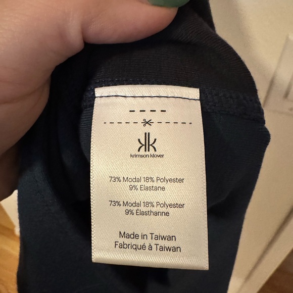 NEW Krimson Klover Bainbridge Dress Racerback Modal Stretch Blue Midi Small NWT - Picture 10 of 11